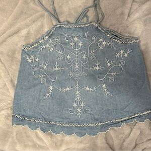 Blue American Eagle cropped top